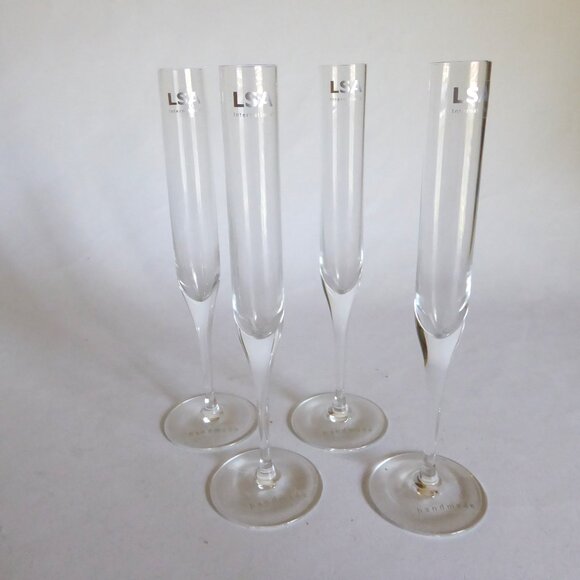 VINTAGE BAR LSA POLAND VODKA FLUTE 25ml HANDMADE GLASS SET (NEW IN BOX) - Picture 4 of 11